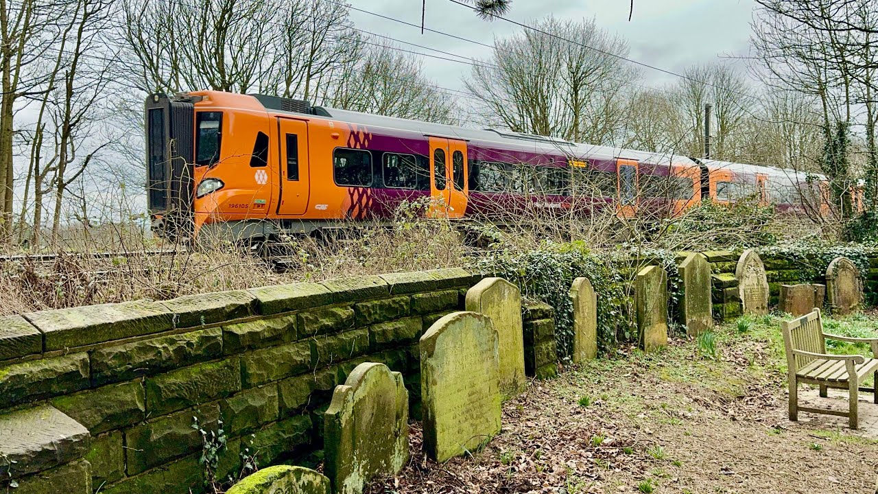 Cofton Hackett Church - Church yard by the mainline