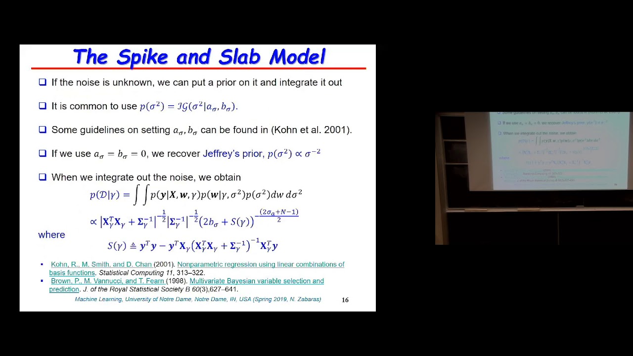 Lecture 26 Sparse Linear Models
