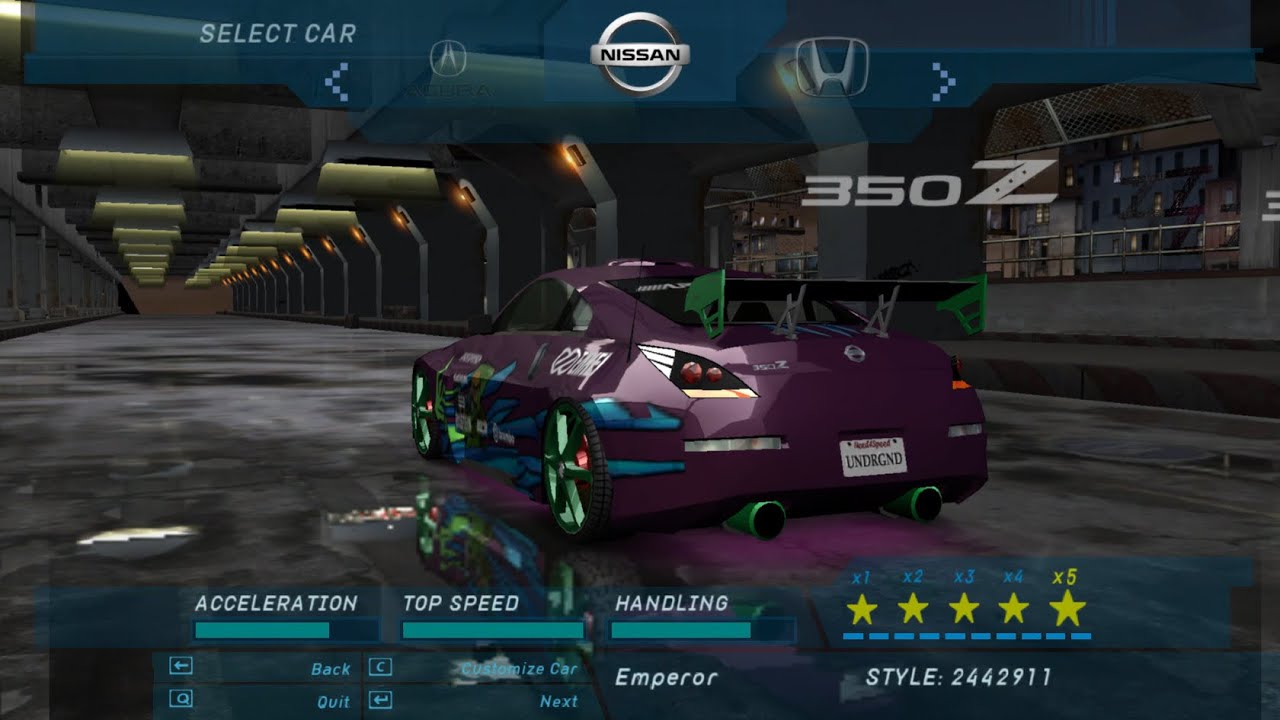 NFS Underground Definitive Edition | Nissan 350Z | Customization and Gameplay