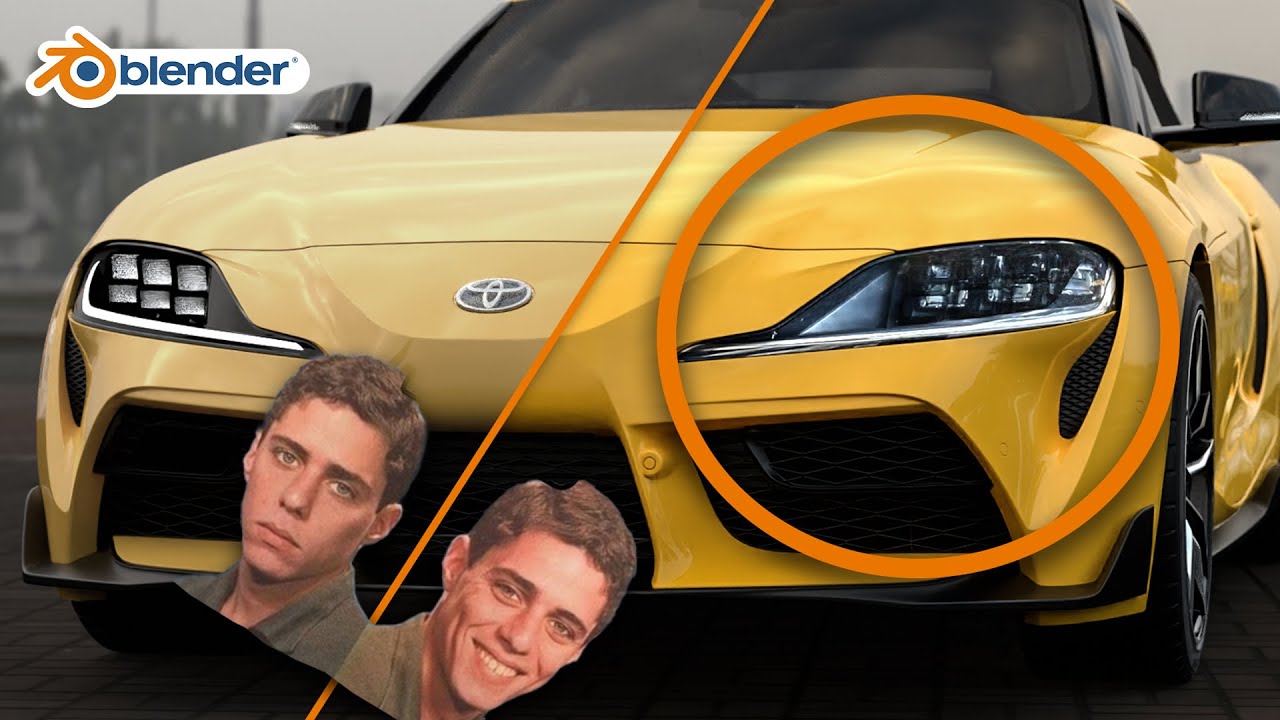 Автомобильные фары в Blender для начинающих.