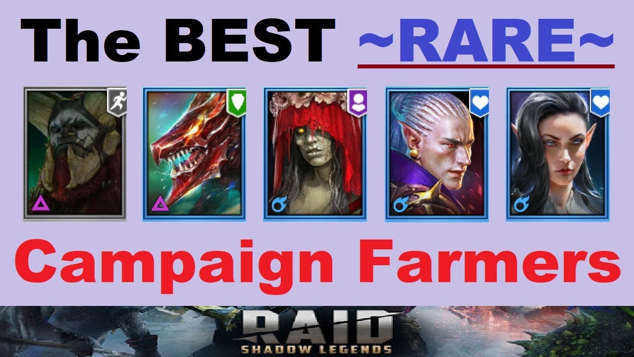 The *BEST* RARE ~Campaign Farmers~ in Raid Shadow Legends!
