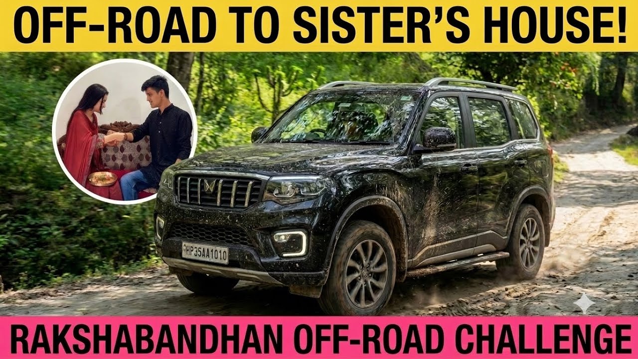 My Scorpio-N almost got stuck! ⚠️ (Extreme Off-road to Sister's)