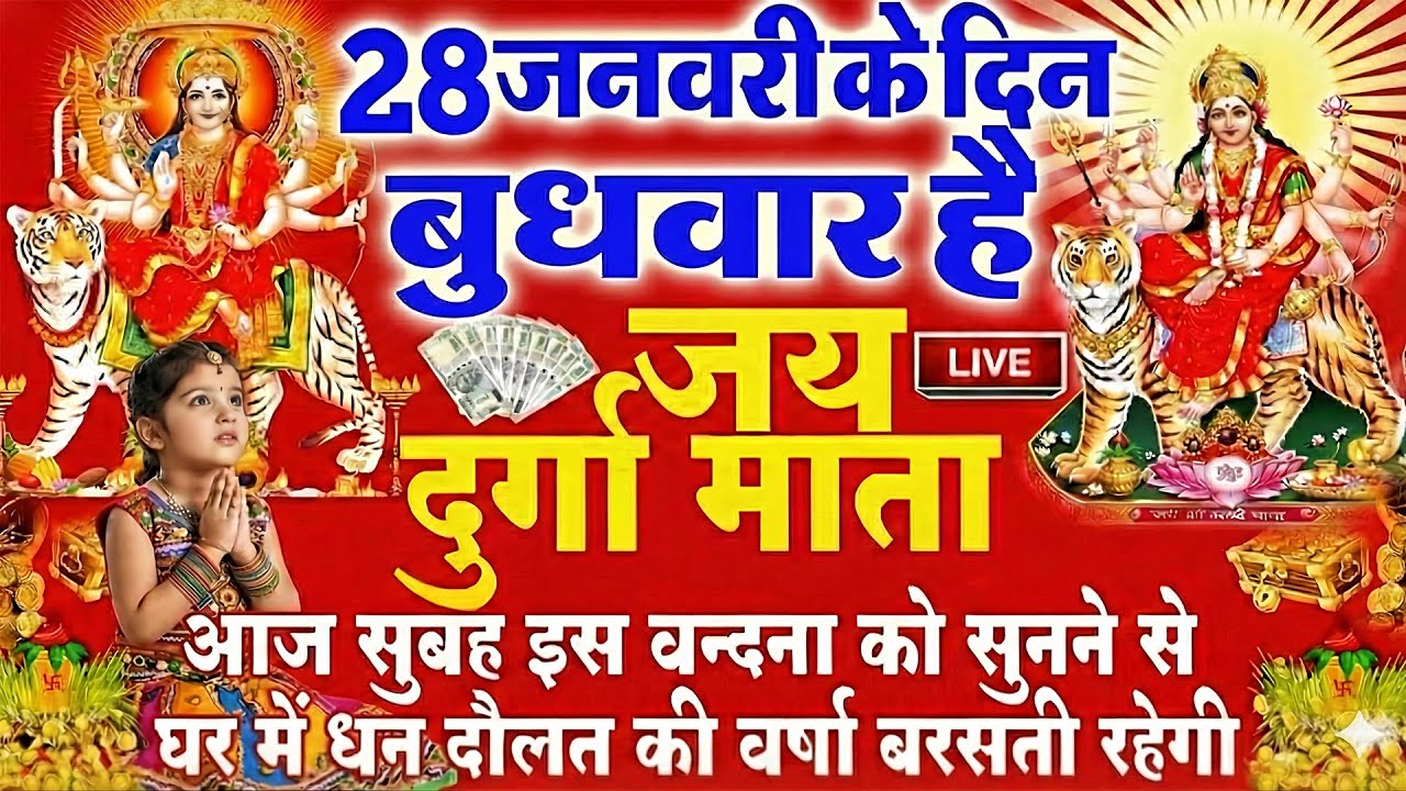 LIVE🔴आज के दिन सुबह-शाम - श्री दुर्गा चालीसा का ११ बार पाठ करने से सारे कष्ट दुःख दूर होंगे