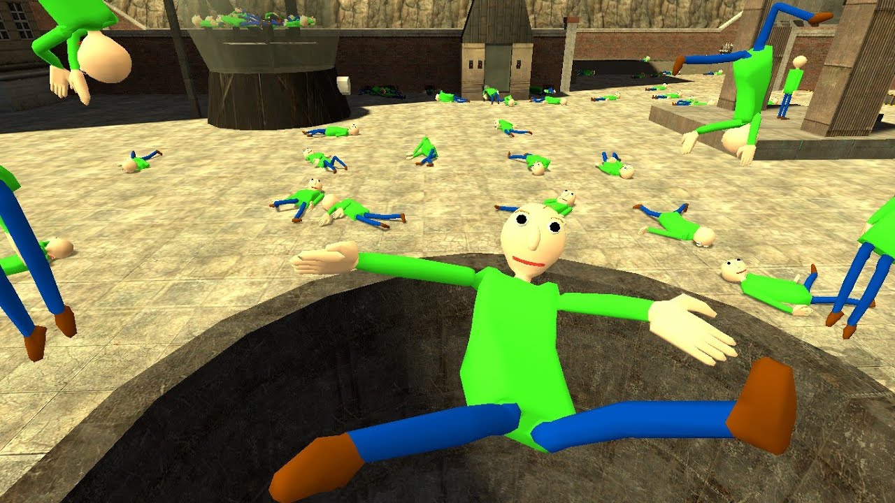 BALDI'S BASICS RAGDOLL SLAUGHTER!! Garry's Mod [Baldi's Basics] Gameplay