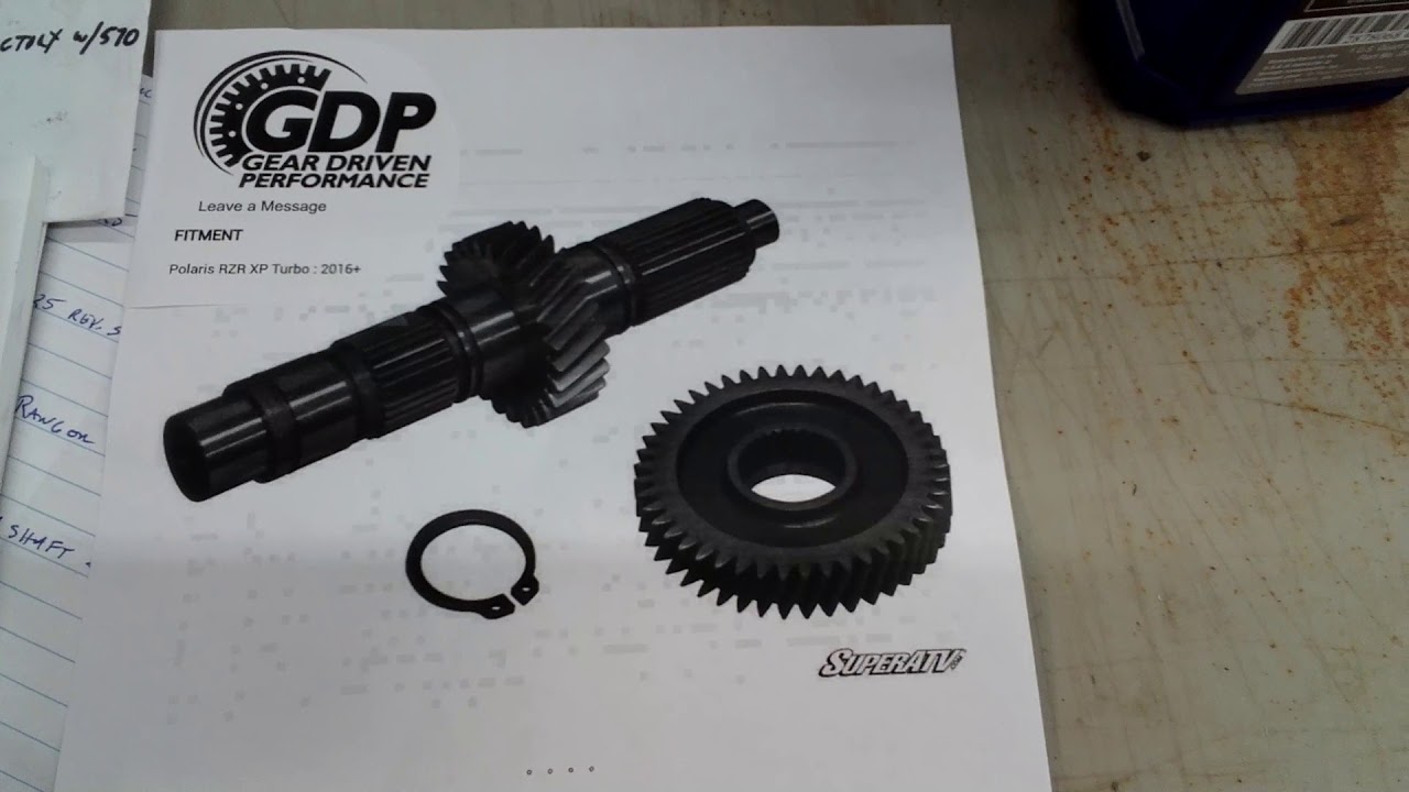 Polaris RZR transmission gear reduction 2018 XPT4 with 325 Gear Set