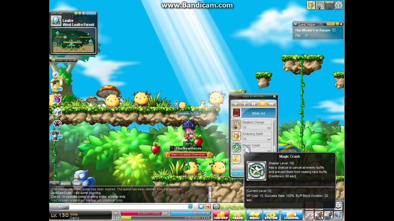 MapleStory Mihile all skills (pre-revamp)