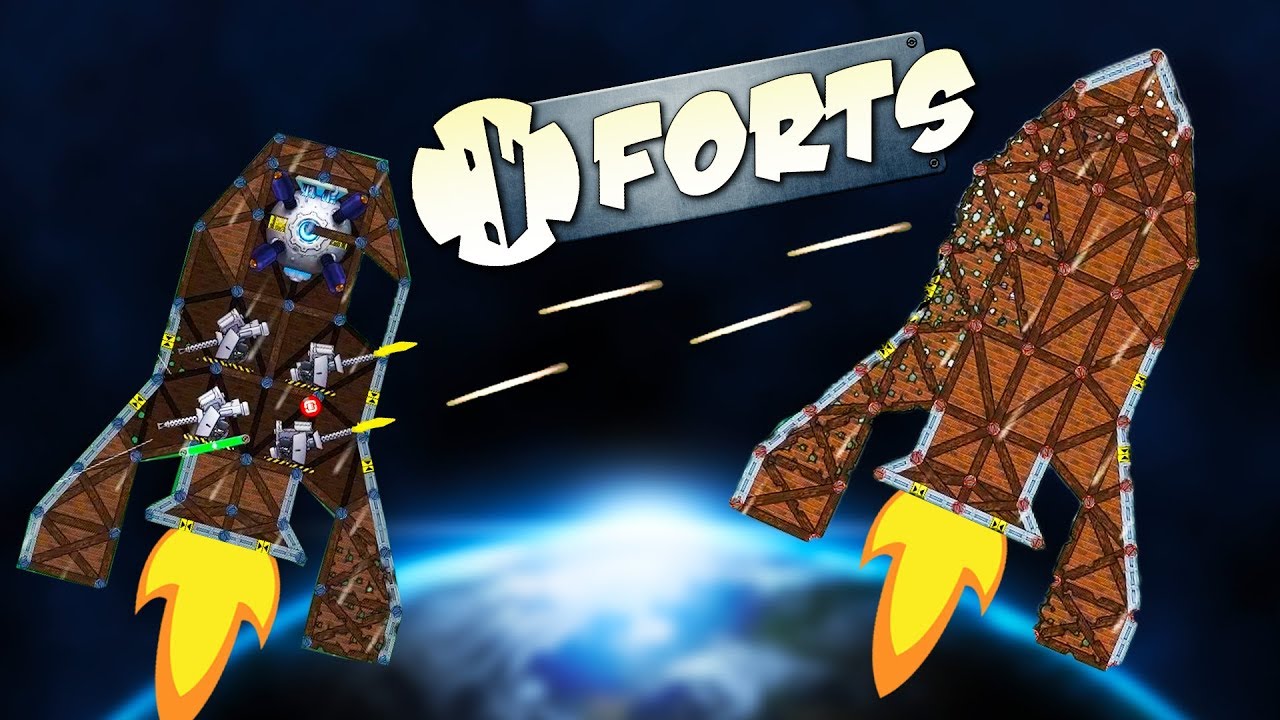 ZERO GRAVITY Rocket CHALLENGE! - Forts Multiplayer Gameplay