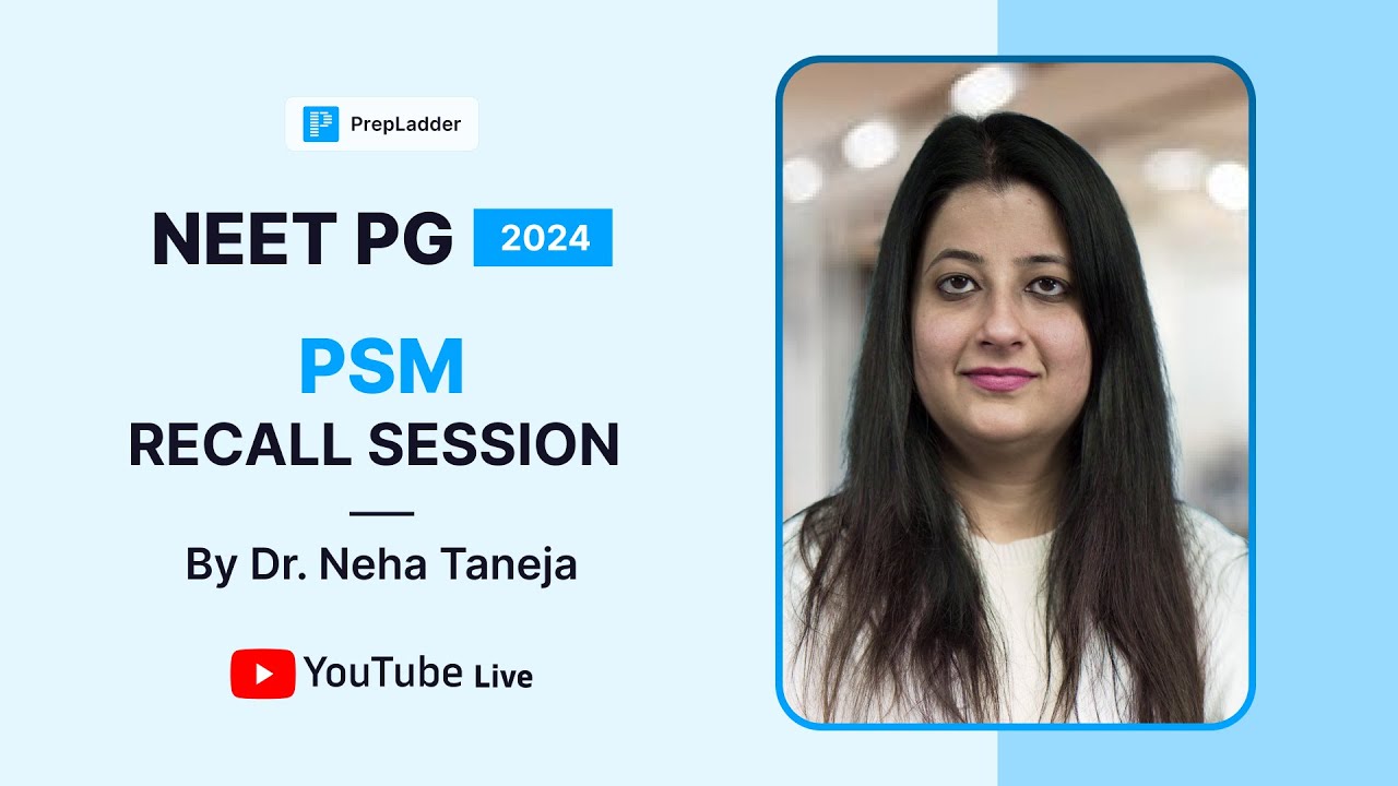 NEET PG 2024 PSM Recall by Dr. Neha Taneja🔍