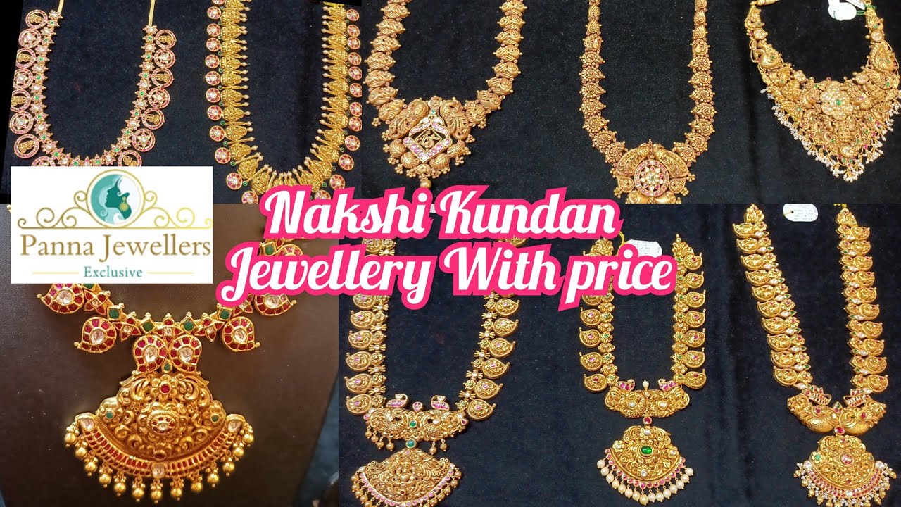 Exclusive nakshi kundan haram| bottu mala designs with price Panna jewellers exclusive| bottu mala