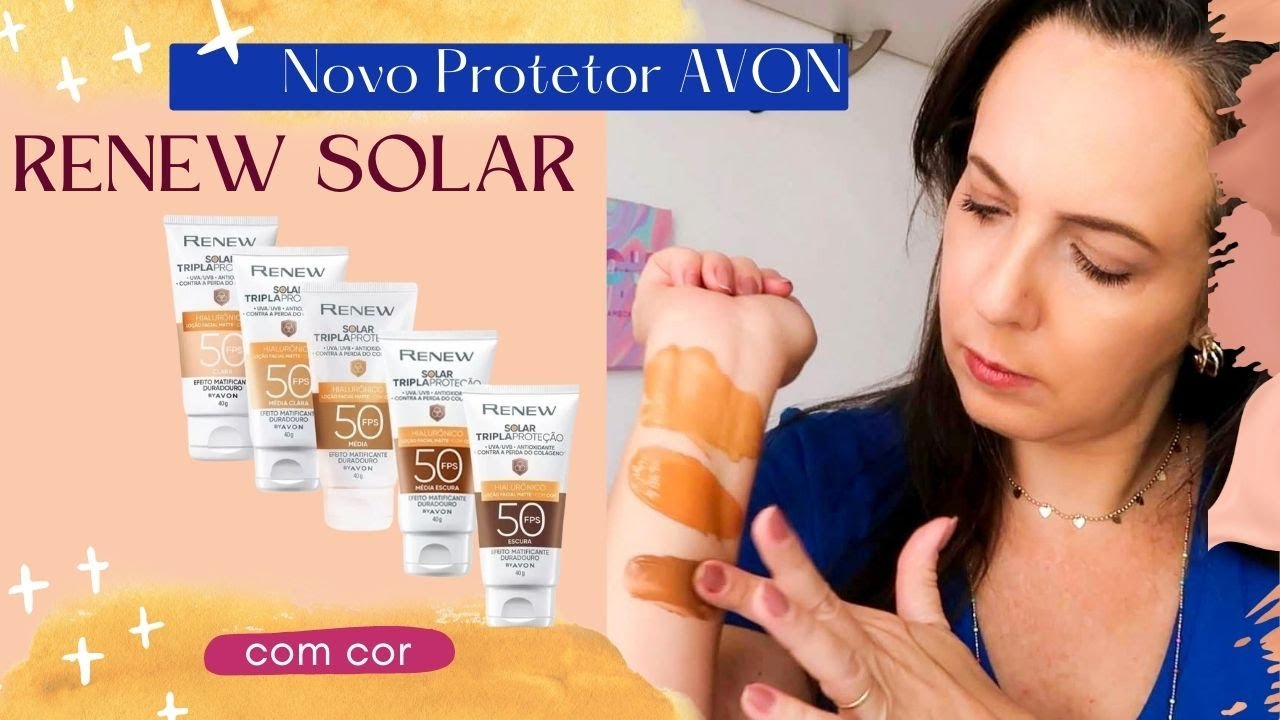 PROTETOR SOLAR RENEW COM COR   LAN&Ccedil;AMENTO 2022