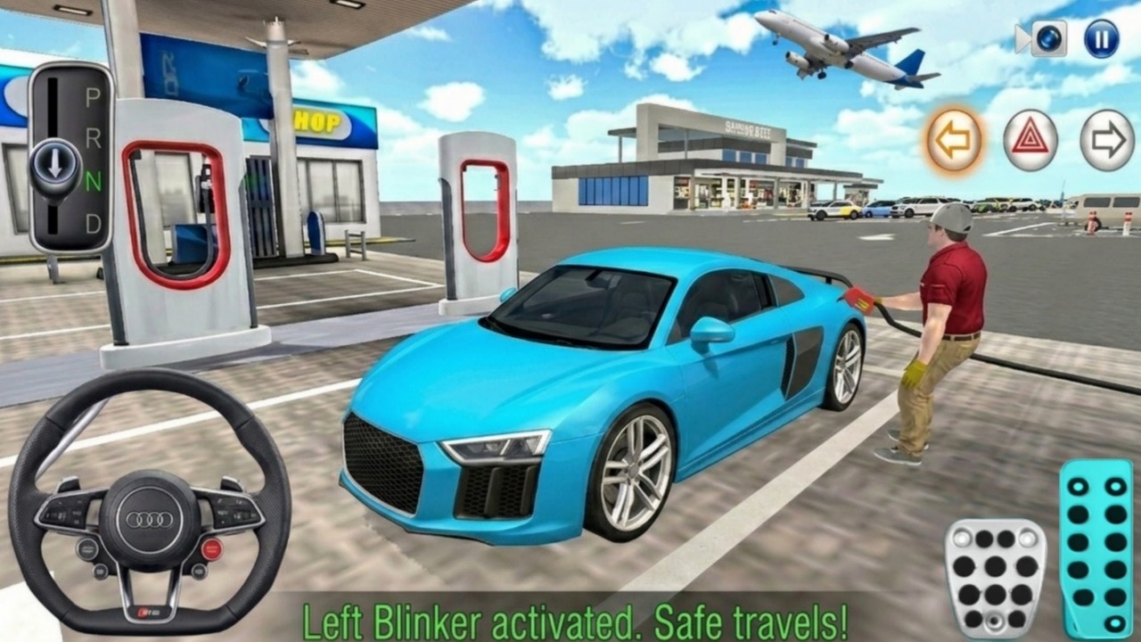 New Blue Audi R8 Realistic Airport Drive | 3D Driving Class 2026 Gameplay #3ddrivingclass #gameplay