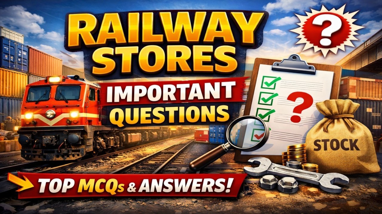 Railway Stores 50 Important MCQ II Questions for LDCE AEE II GDCE II All type of railway exam II