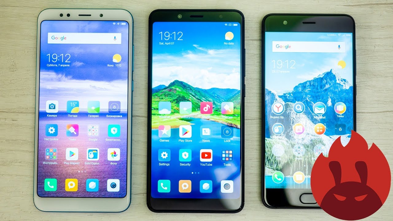 Xiaomi Redmi Note 5 Pro vs Redmi 5 Plus vs Mi Note 3 AnTuTu тест