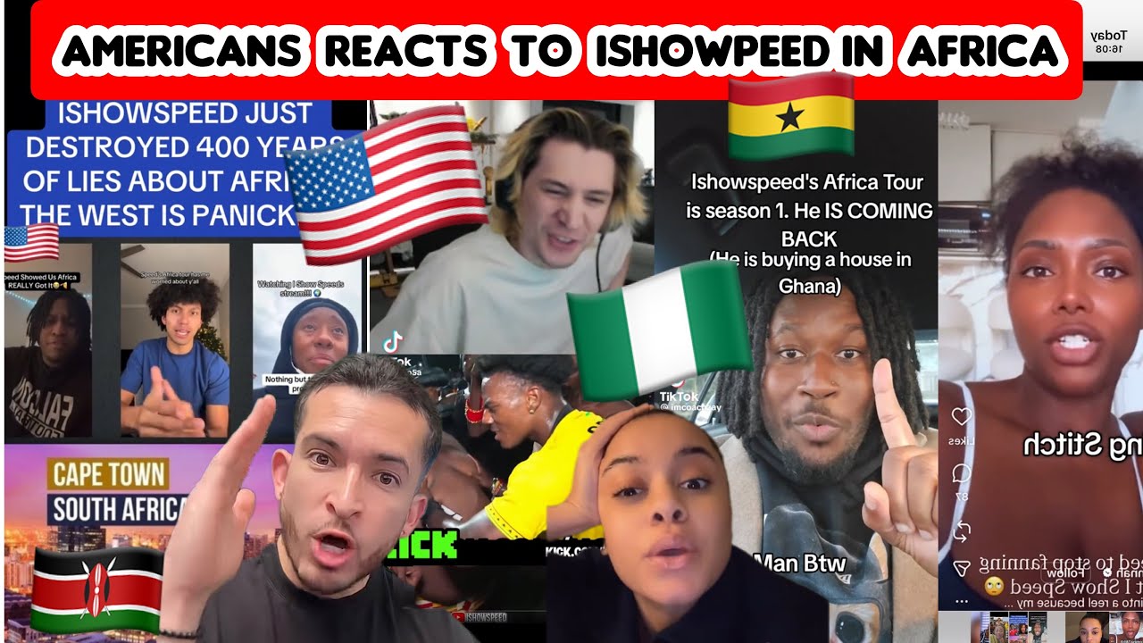Реакция американцев на шоу Ishowspeed в Африке 🇳🇬🇬🇭🇰🇪