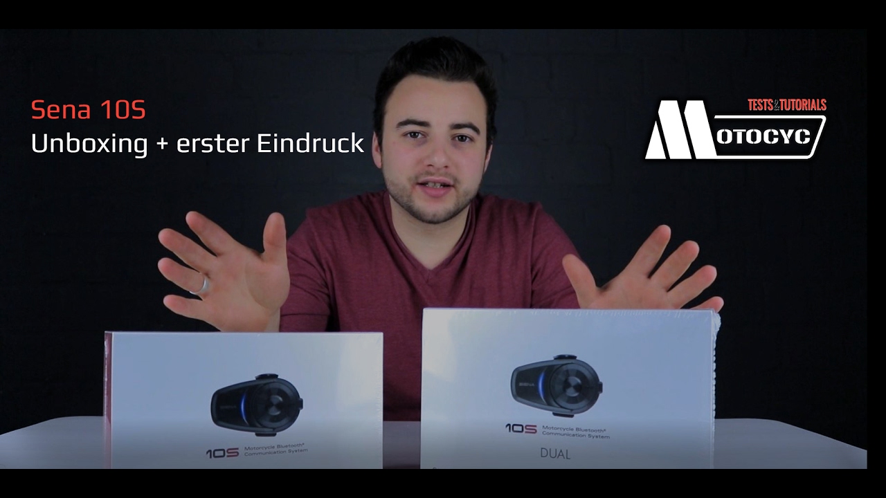 Sena 10S Motorrad Kommunikationssystem, Unboxing + Erster Eindruck (deutsch)