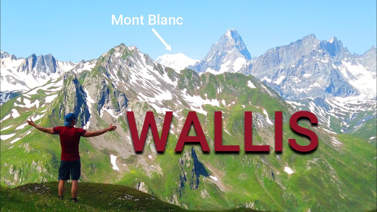 Wandern im Wallis mit Blick auf den Mont Blanc! Ein Traum!