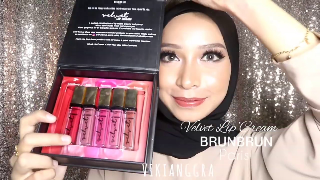 Swatches Brun Brun Paris Velvet Lip Cream  | Viki Anggra