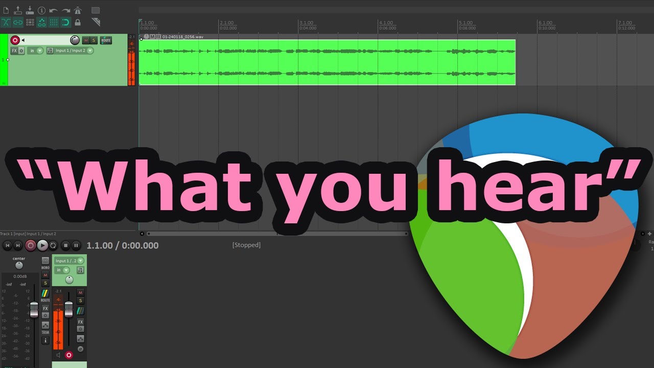 Reaper: How to record what your computer is playing (Windows) (What you Hear mode)