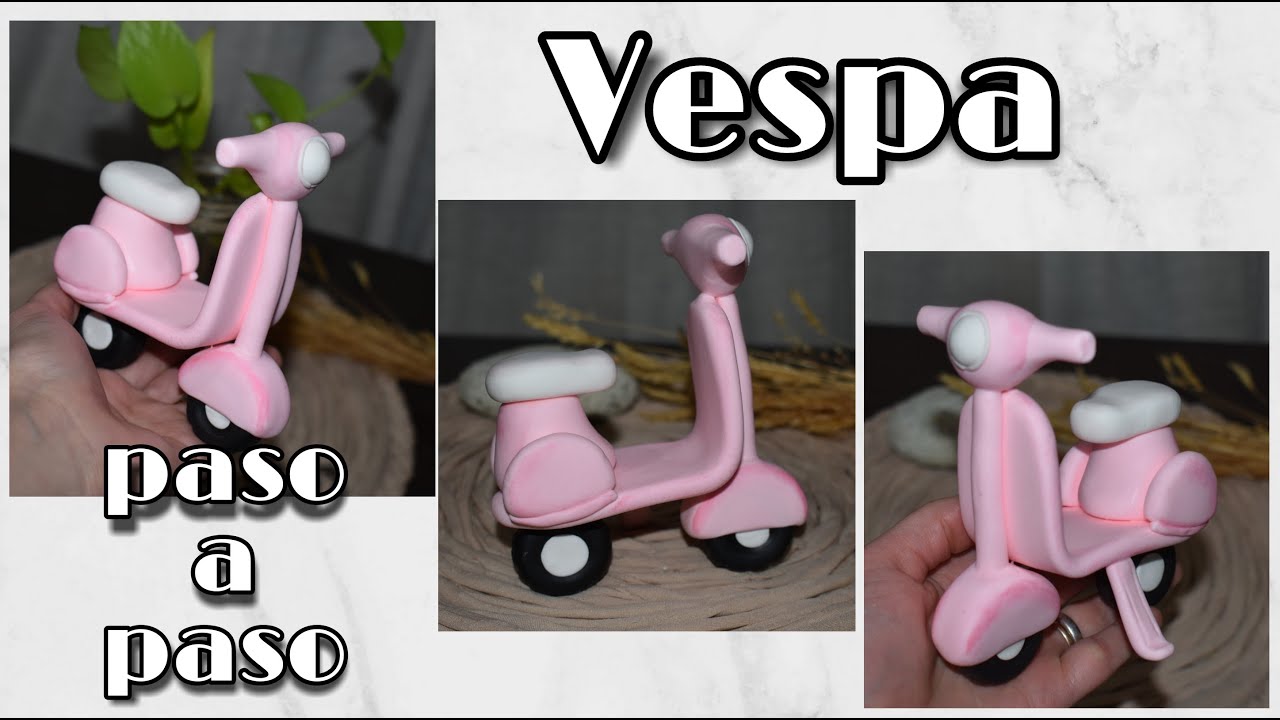Cómo hacer MOTO Vespa fácil paso a paso en porcelana fria