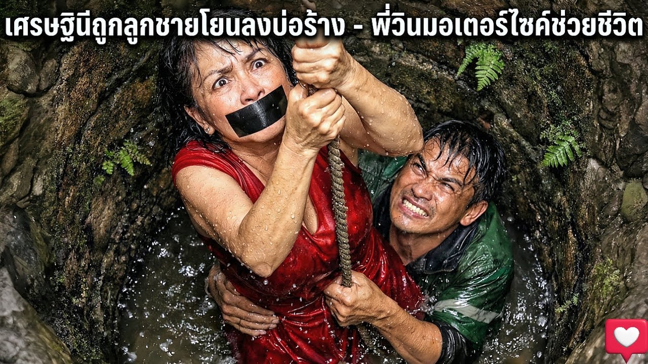 ลูกชายใจอำมหิต! ผลักแม่เศรษฐีลงบ่อร้าง หนุ่มวินโหนเชือกช่วยชีวิตปาฏิหาริย์ | กฎแห่งกรรม