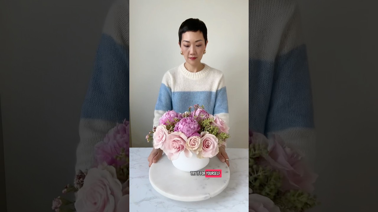 How to make a 1 dozen and 3 peony arrangement like a florist #tutorial #flowerarranging #florist