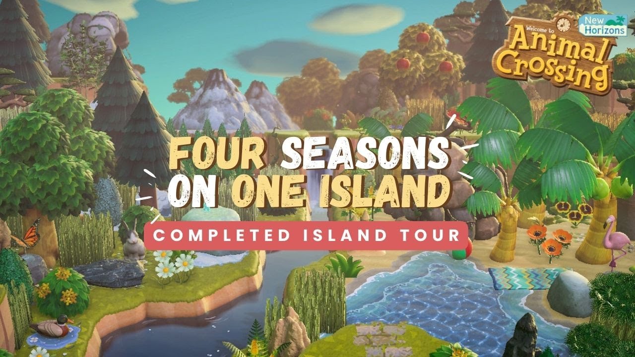 FOUR SEASONS on just ONE ISLAND Dream Address DA Tour | Animal Crossing New Horizons | ACNH