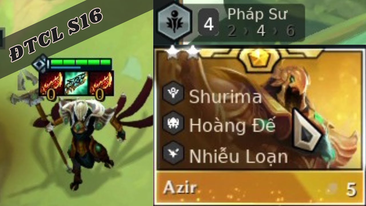 Azir Pháp Sư Shurima #2 | ĐTCL mùa 16 | Xếp hạng | LMHT | Full Gameplay