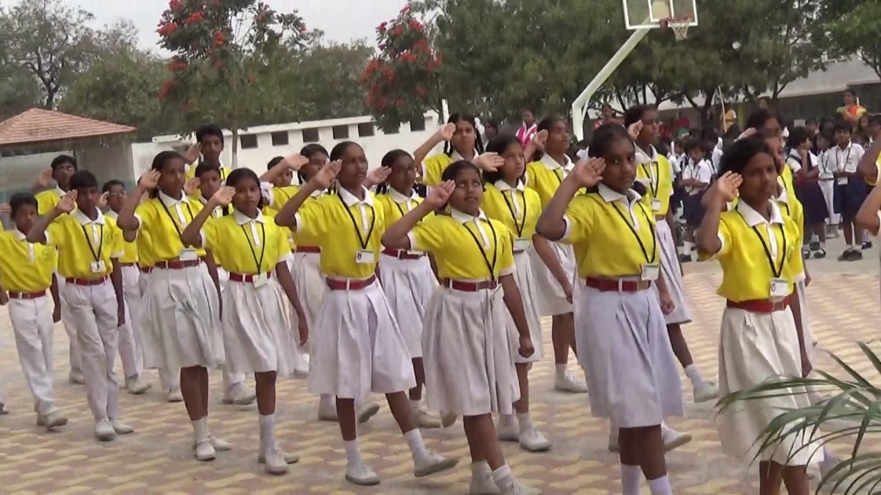Republic Day march past at St Pious X School