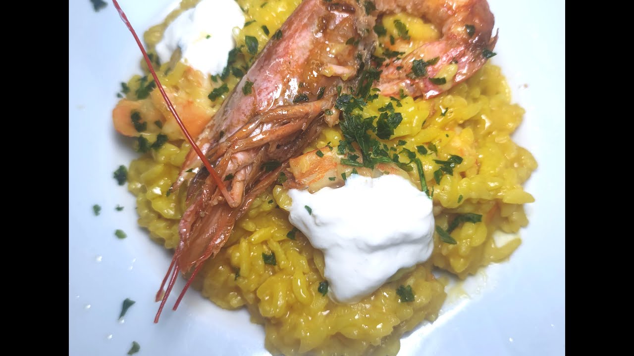 Risotto con gamberi burrata e zafferano Cookeo