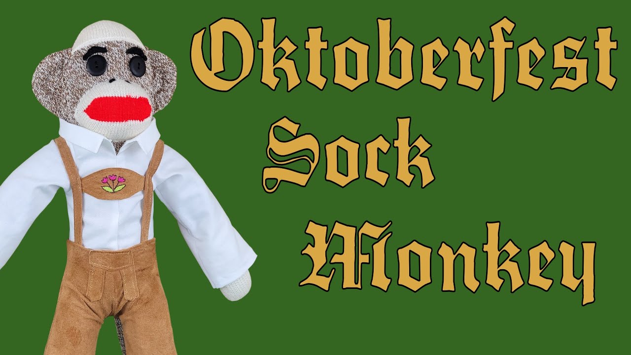 Making an Oktoberfest sock monkey