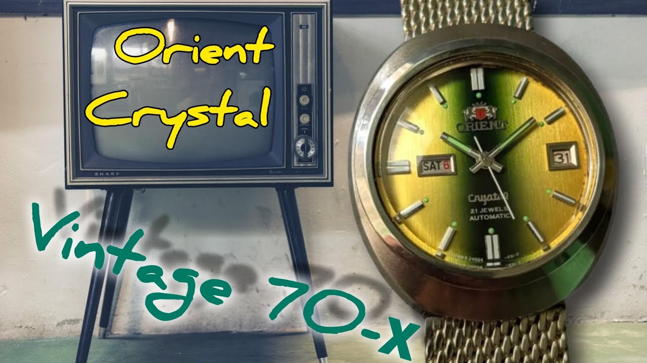 🇯🇵Orient Crystal 21 Jewels 🎌(1970-i):Watch Patina АвторСправжній градієнтний вінтаж. Огляд + Ціна 
