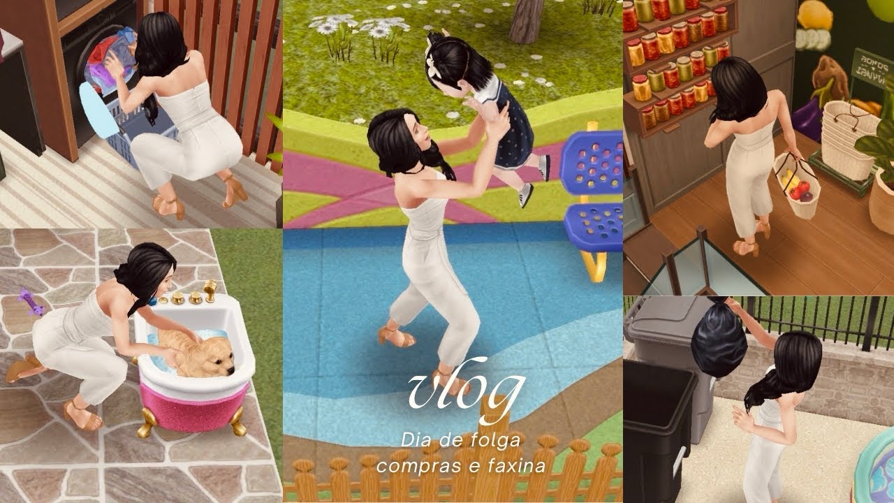 Dia de folga + faxina e compras 🛒 | the sims FreePlay