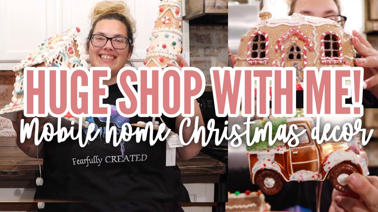 I FOUND SO MUCH GINGERBREAD STUFF! Shopping for Christmas decor for my mobile home!