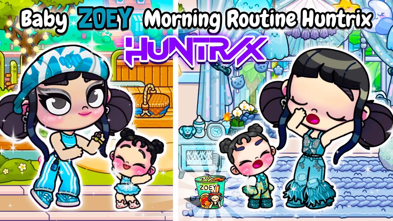 ZOEY Morning Routine HUNTRIX✨🌙 | Avatar World Roleplay | Pazu