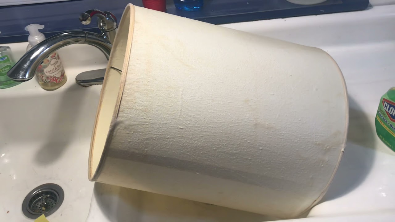 How to remove Tar from a lampshade diy smokers damage mid Century repair