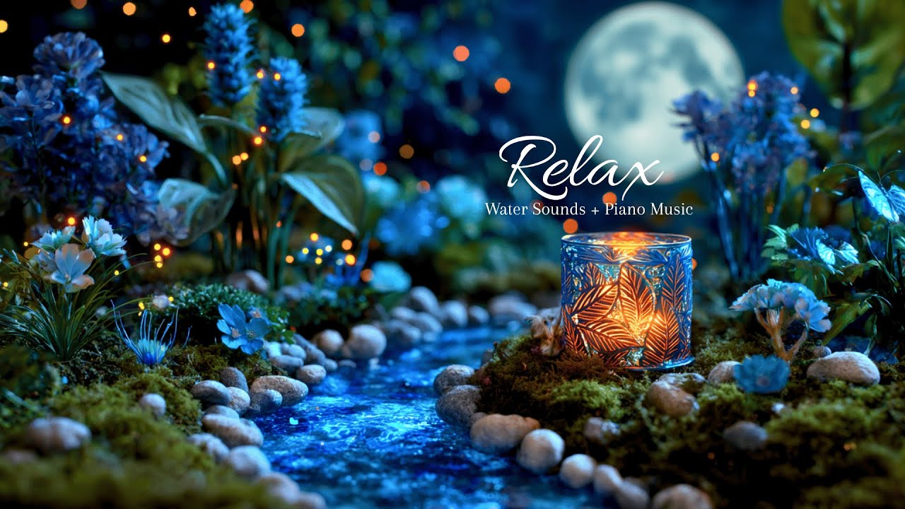Peaceful Spa Meditation 🌙 Water Sounds & Soft Piano for Sleep, Deep Relaxation & Stress Relief