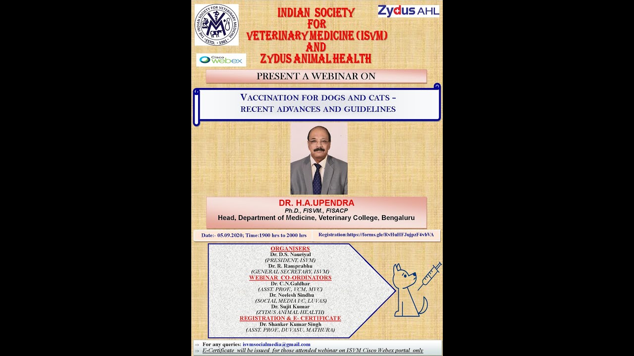 ISVM and Zydus Animal Health webinar 05-09-2020 Recording