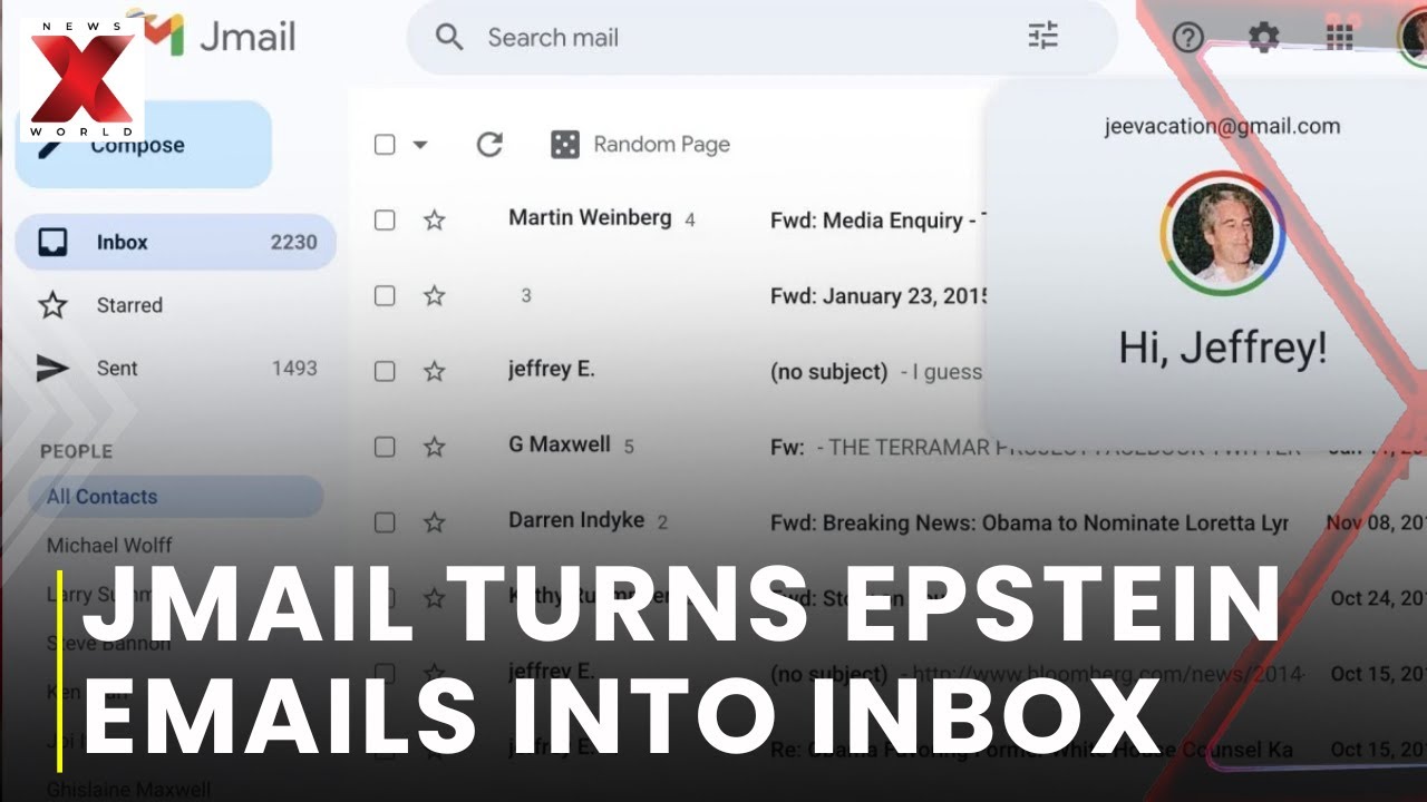 Jmail reorganizes Epstein emails into Gmail-style inbox for researchers NewsX World