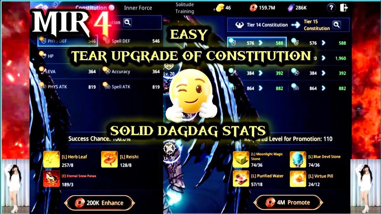 MIR4 . CONSTITUTION TEAR UPGRADE 😱 SARAP SOLID DAGDAG STATS 💪💯 @Knuckles-Plays 