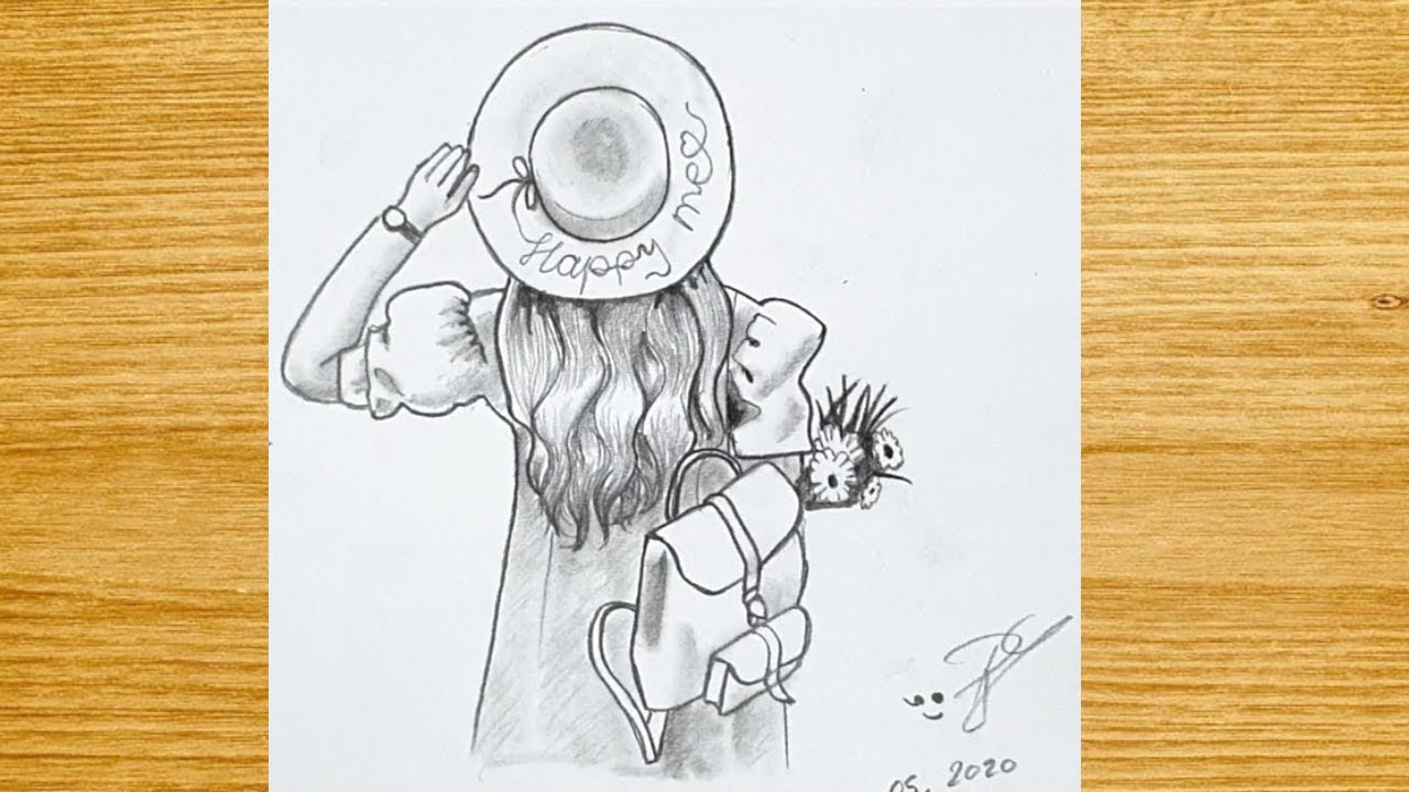 Relax your Mind | Learn how to draw a cute girl with a hat