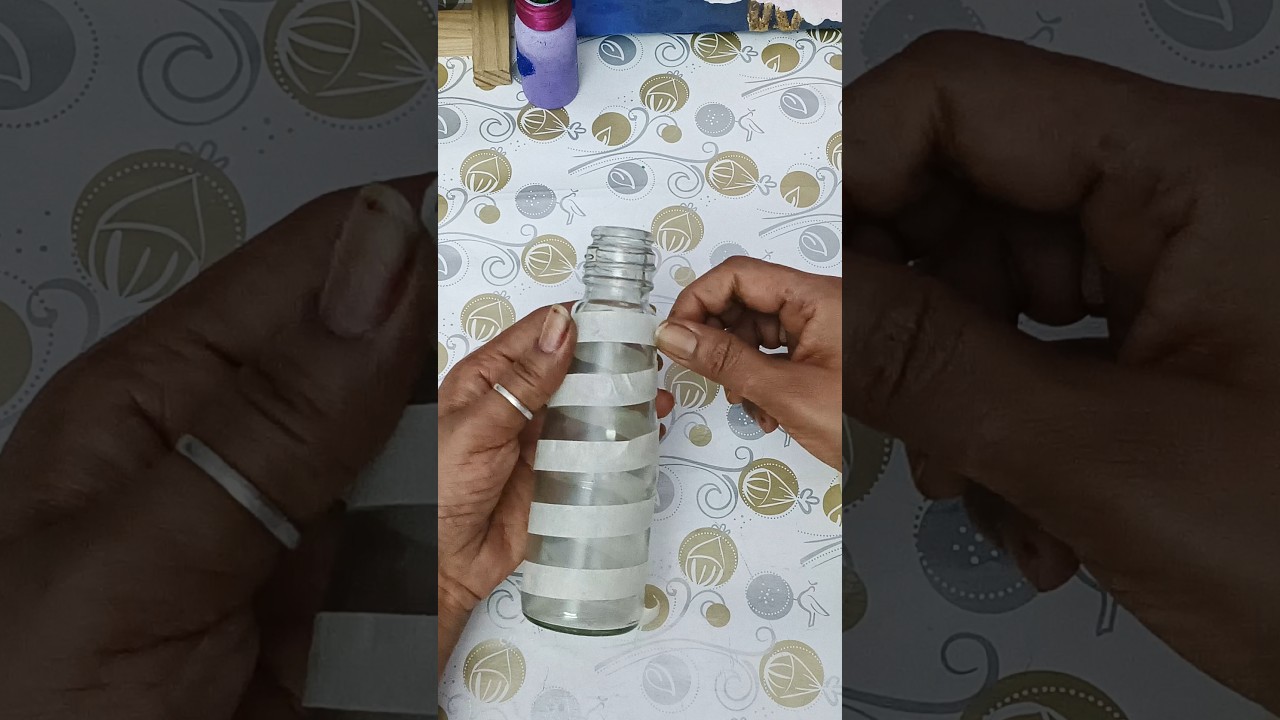 DIY Decorative Light Bottle | Easy Glass Bottle Art with Lights😱