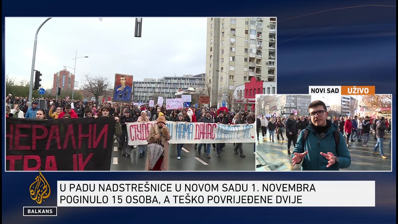 Deseci hiljada ljudi na protestu u Novom Sadu