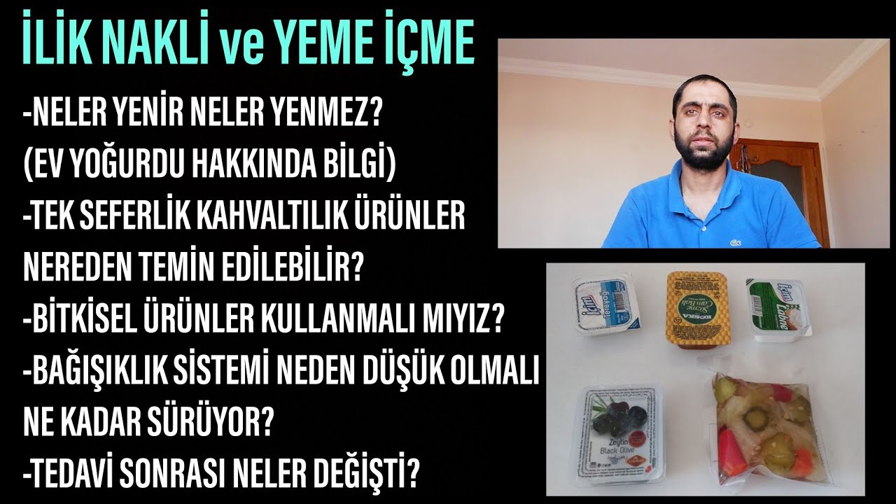 İlik nakli sonrası yeme i&ccedil;me ve bağışıklık durumu !!!