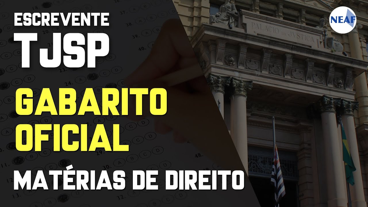 Prova Escrevente TJSP 2023 | Corre&ccedil;&atilde;o e Gabarito | Mat&eacute;rias de Direito