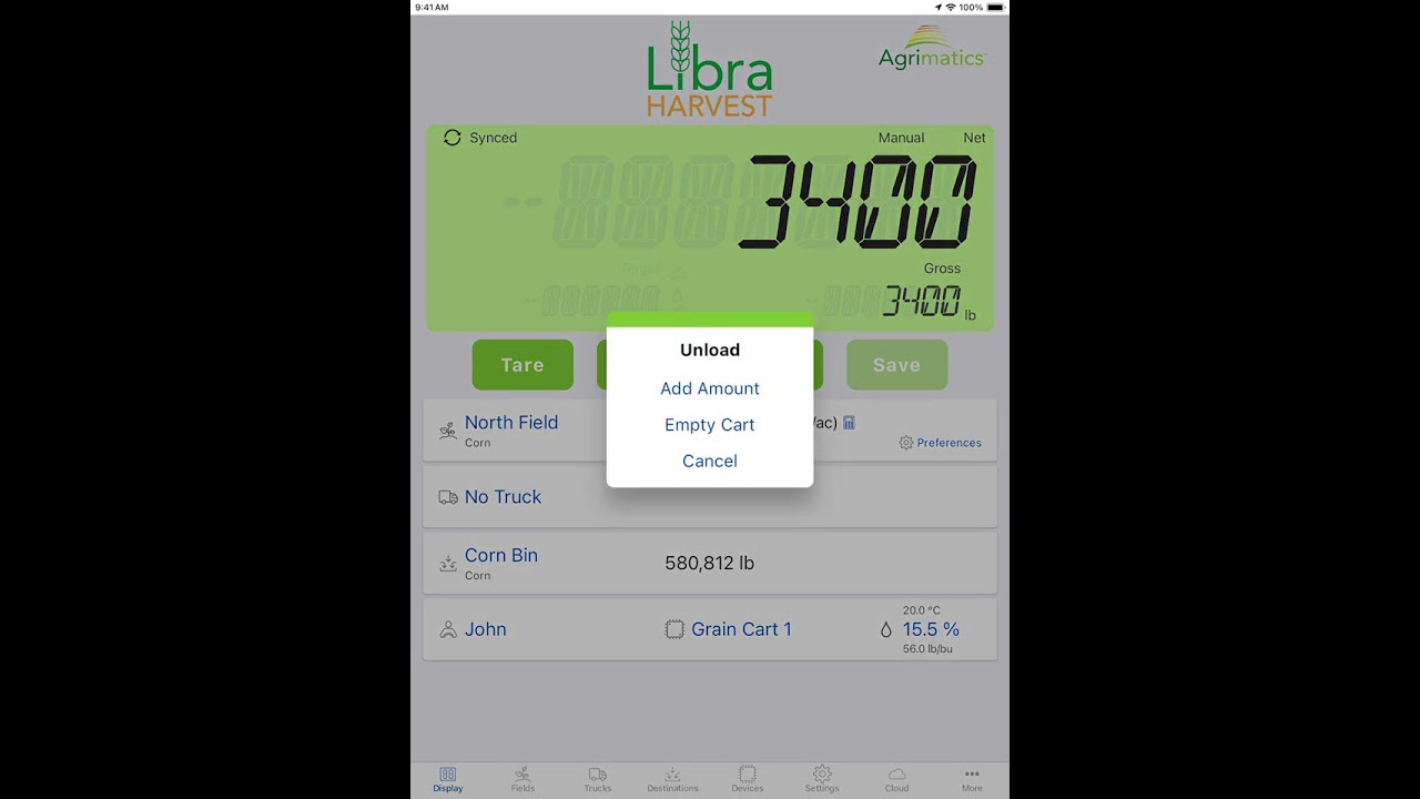Libra Harvest: Manual Unloads