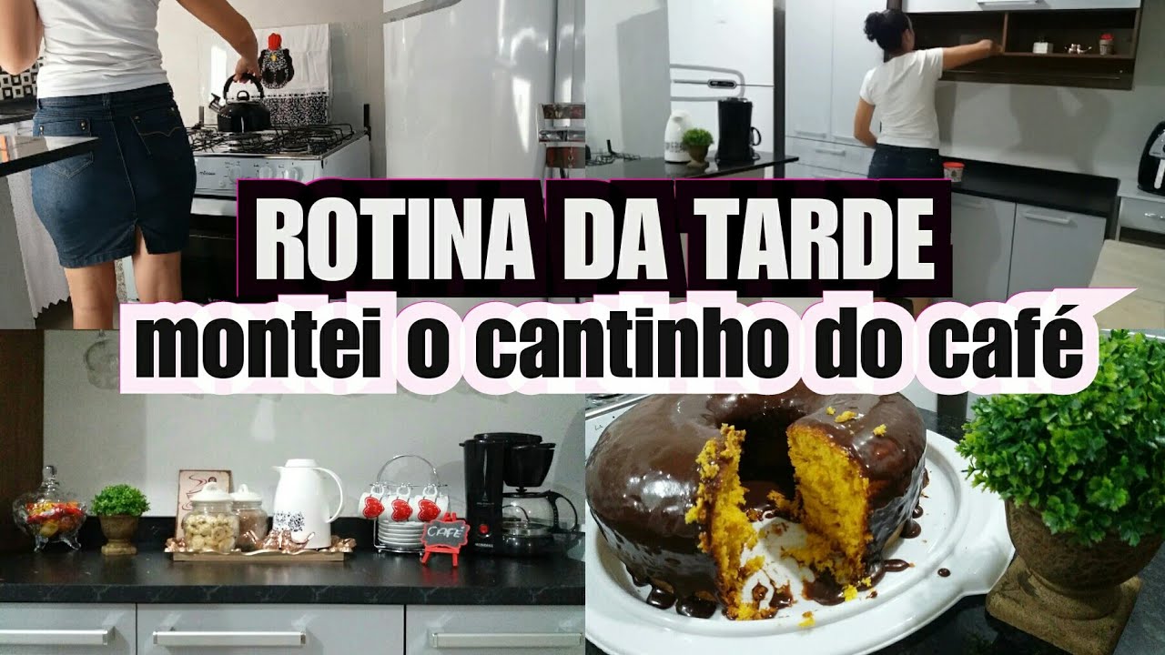 organização da cozinha,montei o cantinho do café+ bolo de cenoura | Lais Veloso