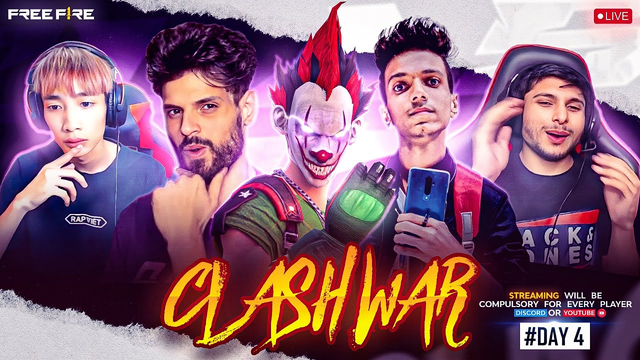 Tournament 🥵 Clash WAR ⚔️ DAY - #4 Unlimited 🥺 #NONSTOP_GAMING ​#FreeFireLive #classylive