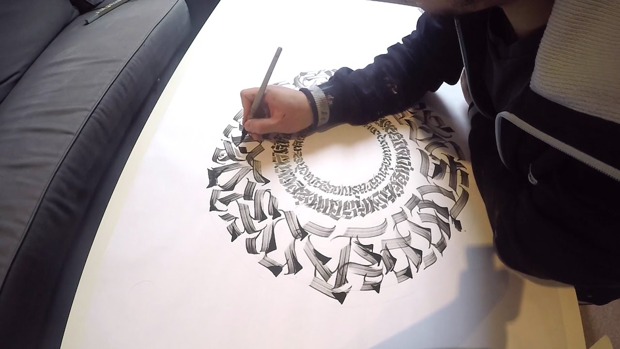 Calligraphy on paper - Calligraffiti