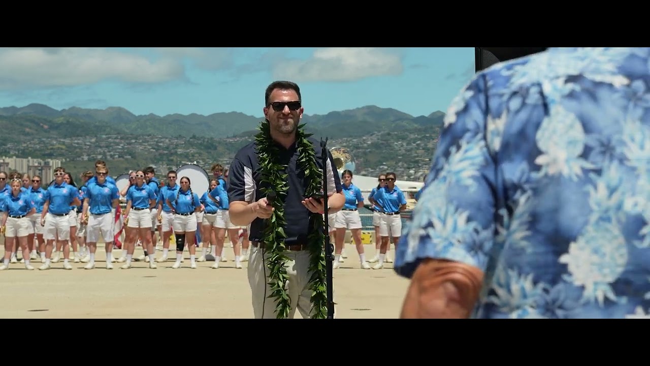Grove City High school Band at Pearl Harbor.  March 23, 2025
