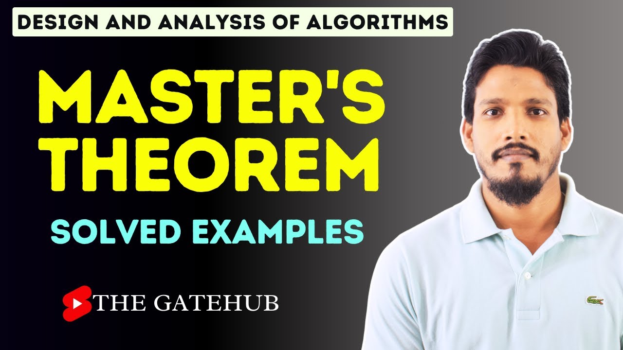 Master's Theorem || Solving Recurrences || The Master's Methods || GATECSE || DAA